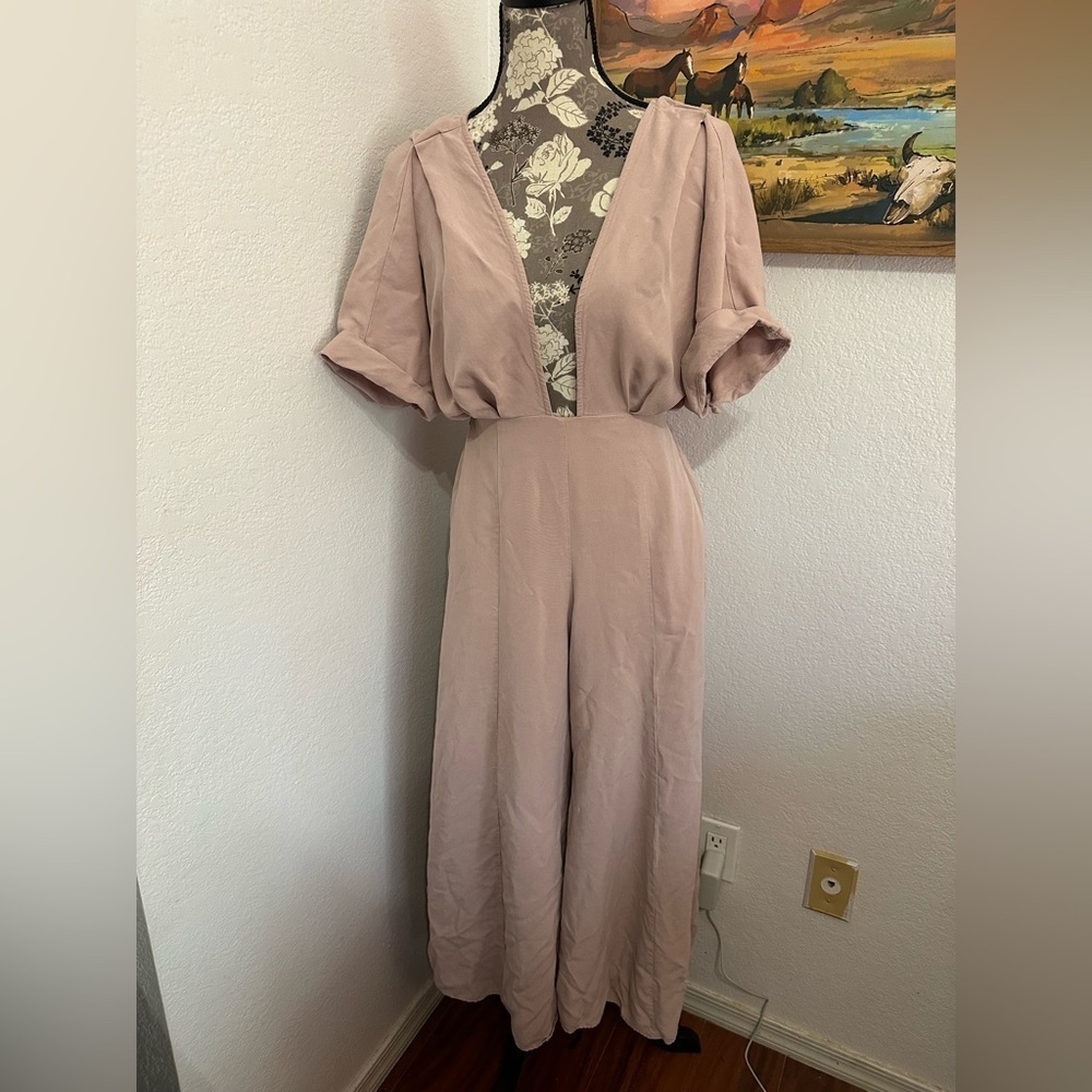Mara Hoffman Brushed Modal Jumpsuit in dusty pink - Size 2